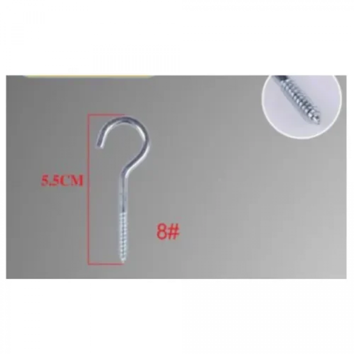 Βίδες αγκιστρωτές Γάντζοι 55x8mm Σετ 12 τμχ Bossram 620379