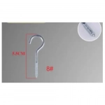 Βίδες αγκιστρωτές Γάντζοι 55x8mm Σετ 12 τμχ Bossram 620379