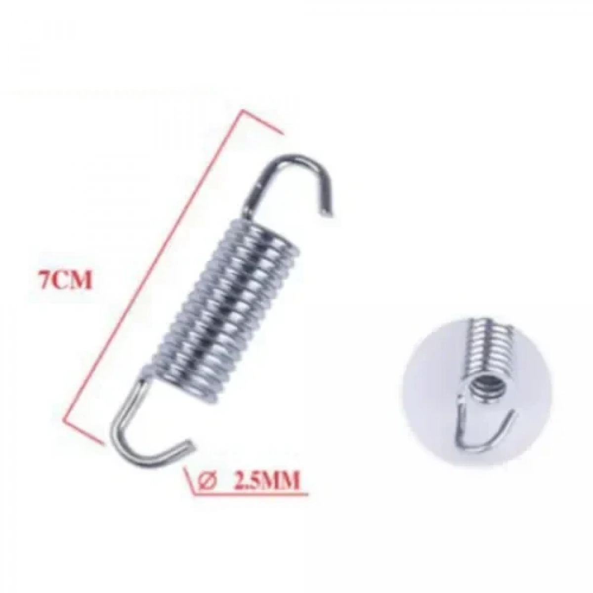 Σετ Ελατήρια Γάντζου 2 τμχ 2.5x70mm Bossram 620589