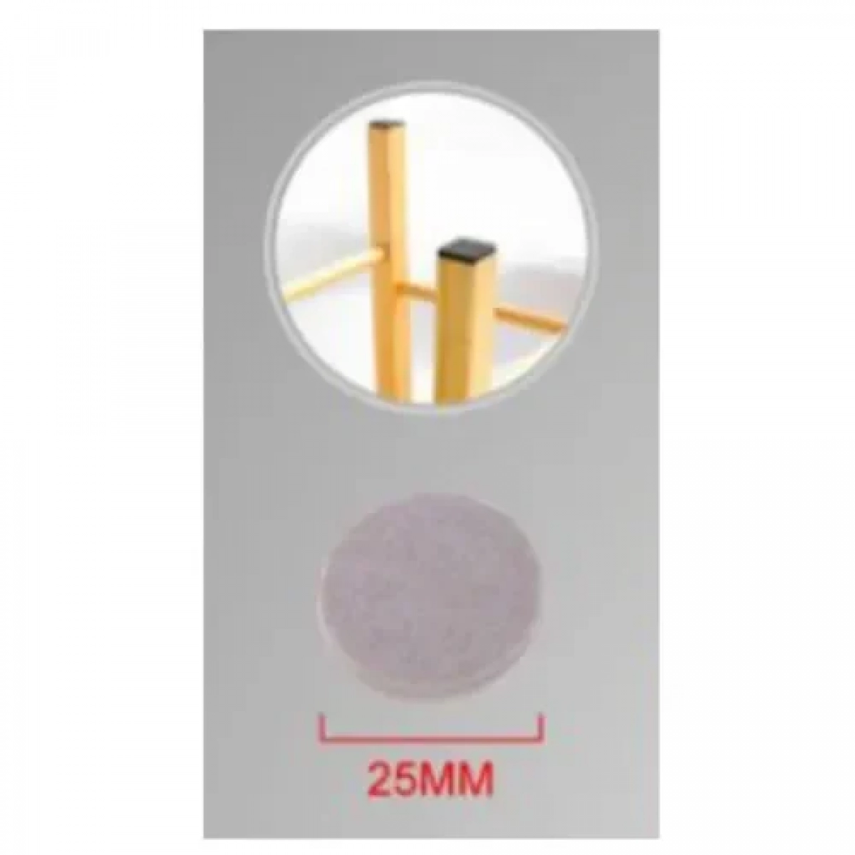 Τσοχάκια Επίπλων 25x5 mm Σετ 9 τμχ Μπεζ Bossram 625266