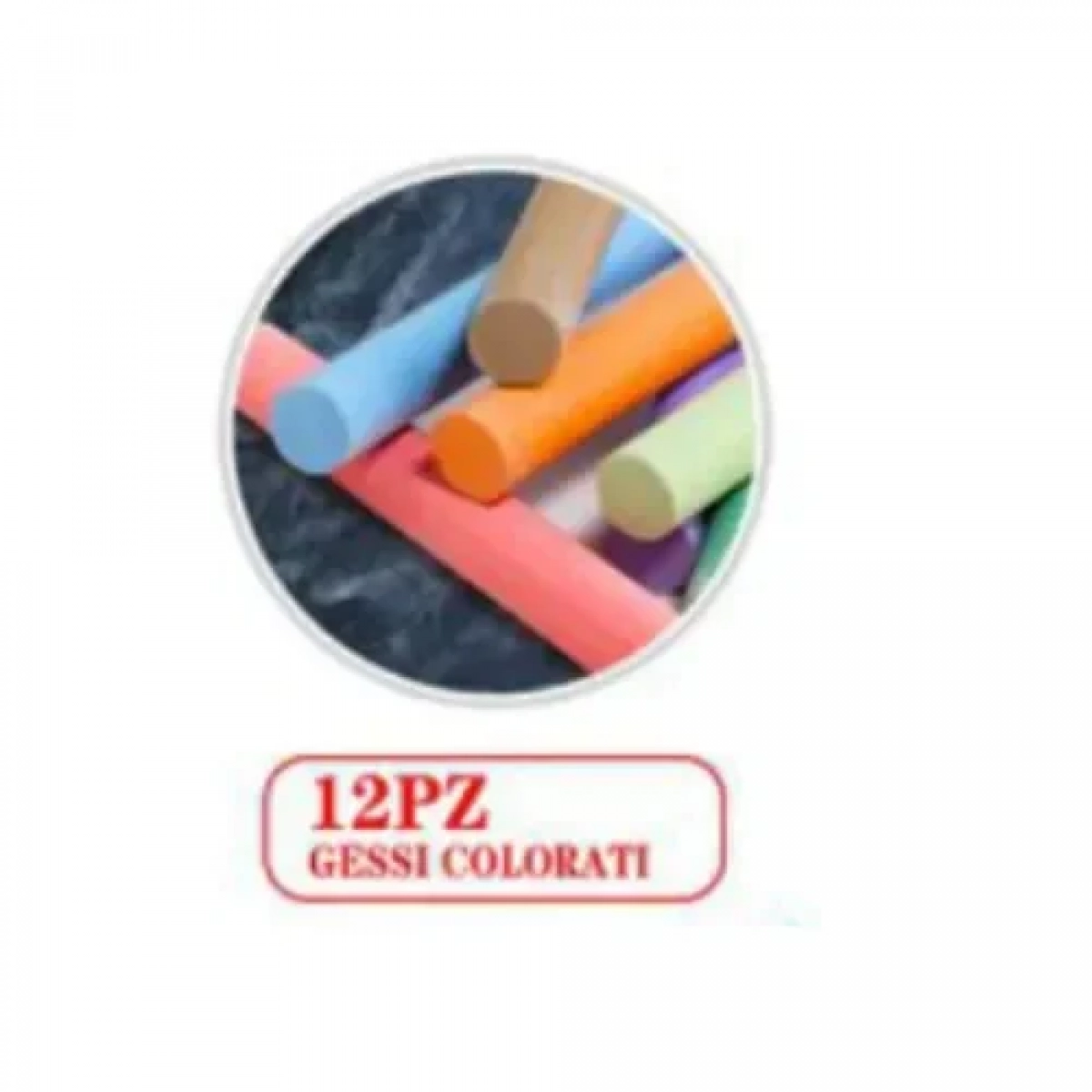Σετ Κιμωλίες 8 εκ. 12 τμχ Λευκές & 12 τμχ Χρωματιστές Stelan 689655