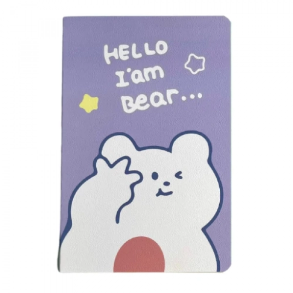 Σημειωματάριο 80 Φύλλων A5 Ριγέ 15x21 cm Hello I am Bear 888105