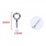 Σετ 22 τμχ Θηλιές Βιδωτές Γαλβανιζέ 30x2.9mm Bossram 620242