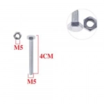 Βίδες εξάγωνες με παξιμάδι M5x40mm+M5 Σετ 8 τμχ Bossram 620368
