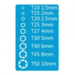 Μακριά Κλειδιά Torx 2 Όψεων Σετ 9 Τεμαχίων Bossram 623490