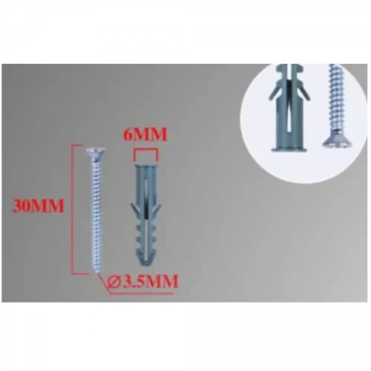 Βίδες με Ούπα 20 τμχ 3.5x30mm+Φ6mm Bossram 680747