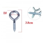 Σετ 16 τμχ Θηλιές Βιδωτές Γαλβανιζέ 8# 3.8cm Bossram 620243