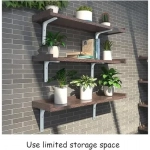 Βάση στήριξης ραφιού σε σχήμα L Λευκό 300x400x30 mm Bossram 682052