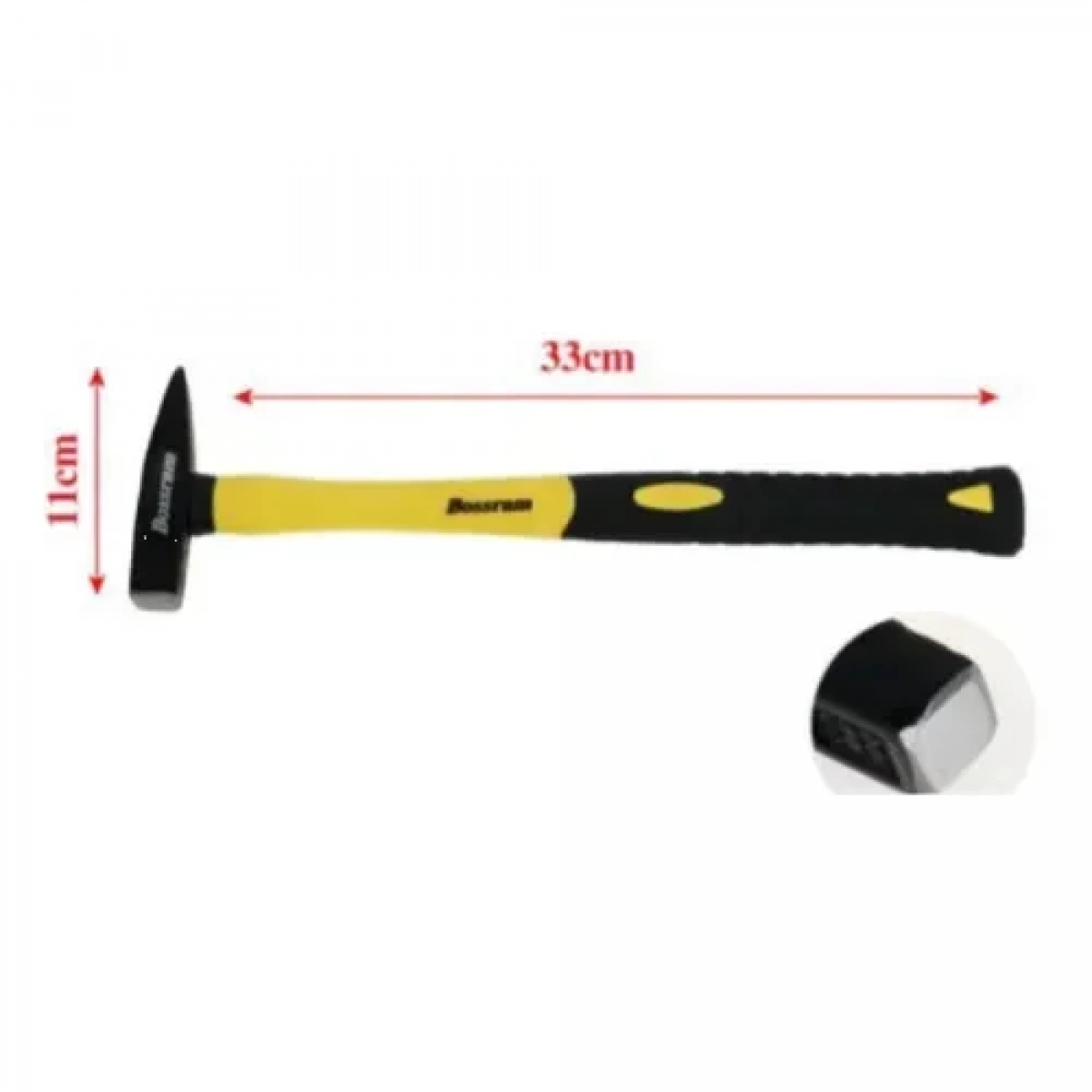 Σφυρί Πένας με Λαβή Fiberglass 33x11 cm 500γρ Bossram 683234