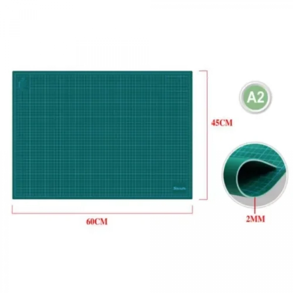 Επιφάνεια Κοπής Πράσινη Α2 450x600x2 mm Stelan 689200