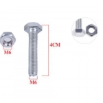 Βίδες εξάγωνες M6x40mm+M6 Σετ 7 τμχ Bossram 620371