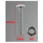 Σετ Βίδες Σταυρού με Παξιμάδια 5x40mm + M5 Σετ 9 τμχ Bossram 991004