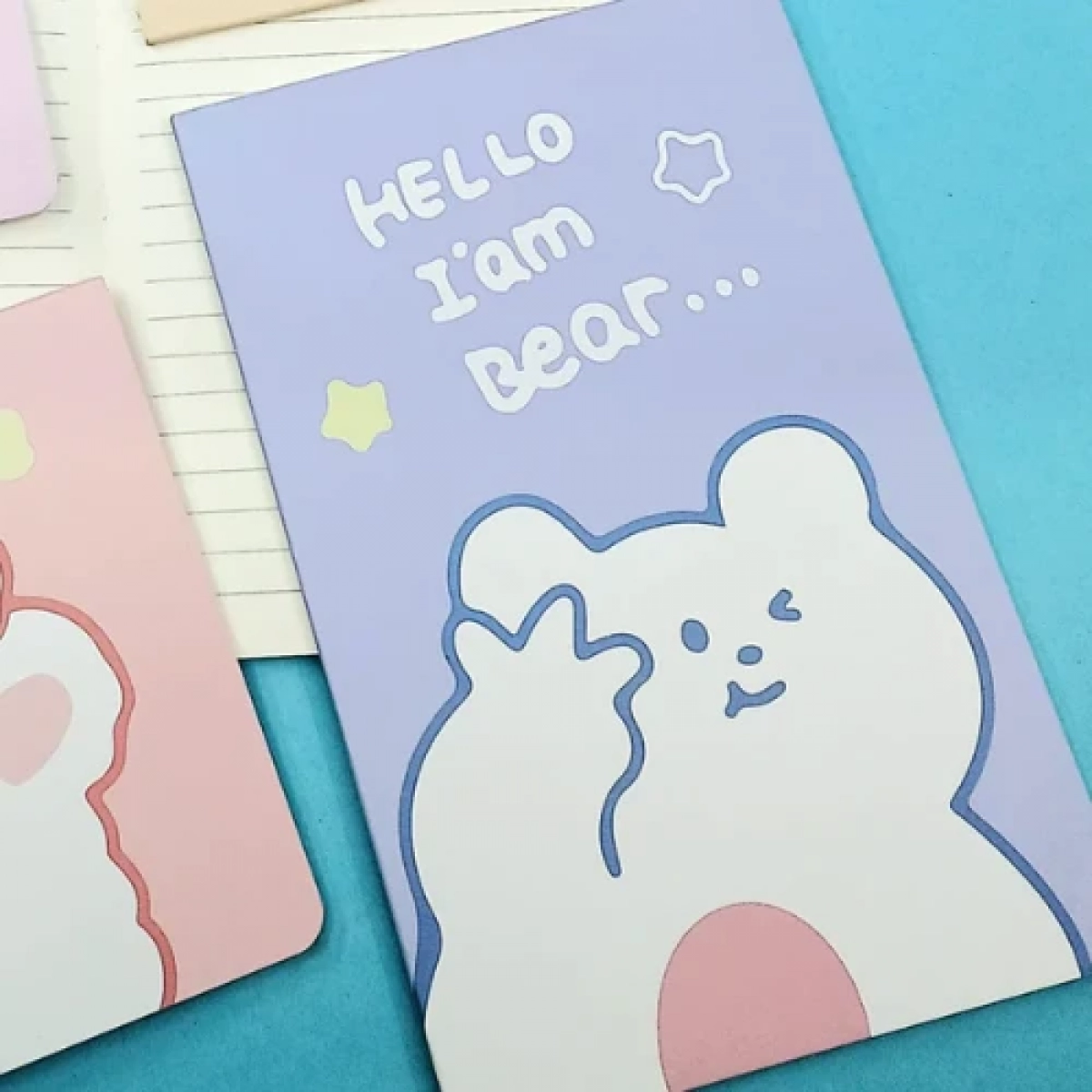 Σημειωματάριο 80 Φύλλων A5 Ριγέ 15x21 cm Hello I am Bear 888105