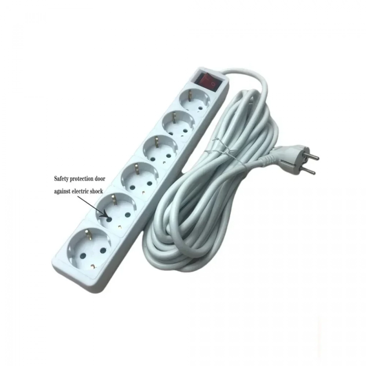 AB-E1080 Πολύπριζο 5 Μέτρων με 6 Θύρες και Διακόπτη - Photo5