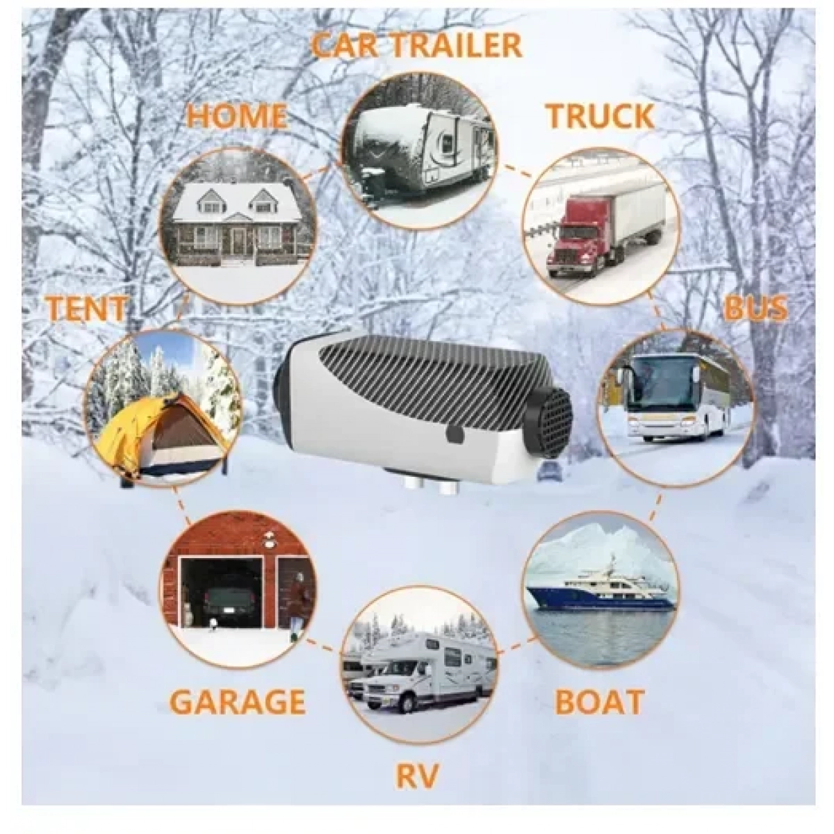 Αερόθερμο Diesel 12V 5KW-8KW εφαρμογή Bluetooth - Air Condition & Heater Mode - Image 3