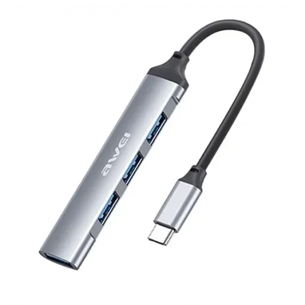 Αντάπτορας USB Hub με 4 θύρες – CL-150T – USB Type-C Awei