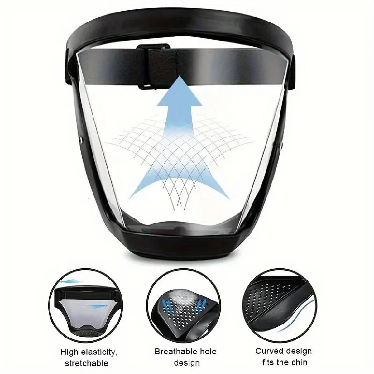 Ανθεκτική Προστατευτική Μάσκα Ολόκληρου Προσώπου Full Face Σιλικόνης