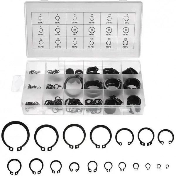 Ασφάλειες SNAP RING σετ 300 τεμαχίων