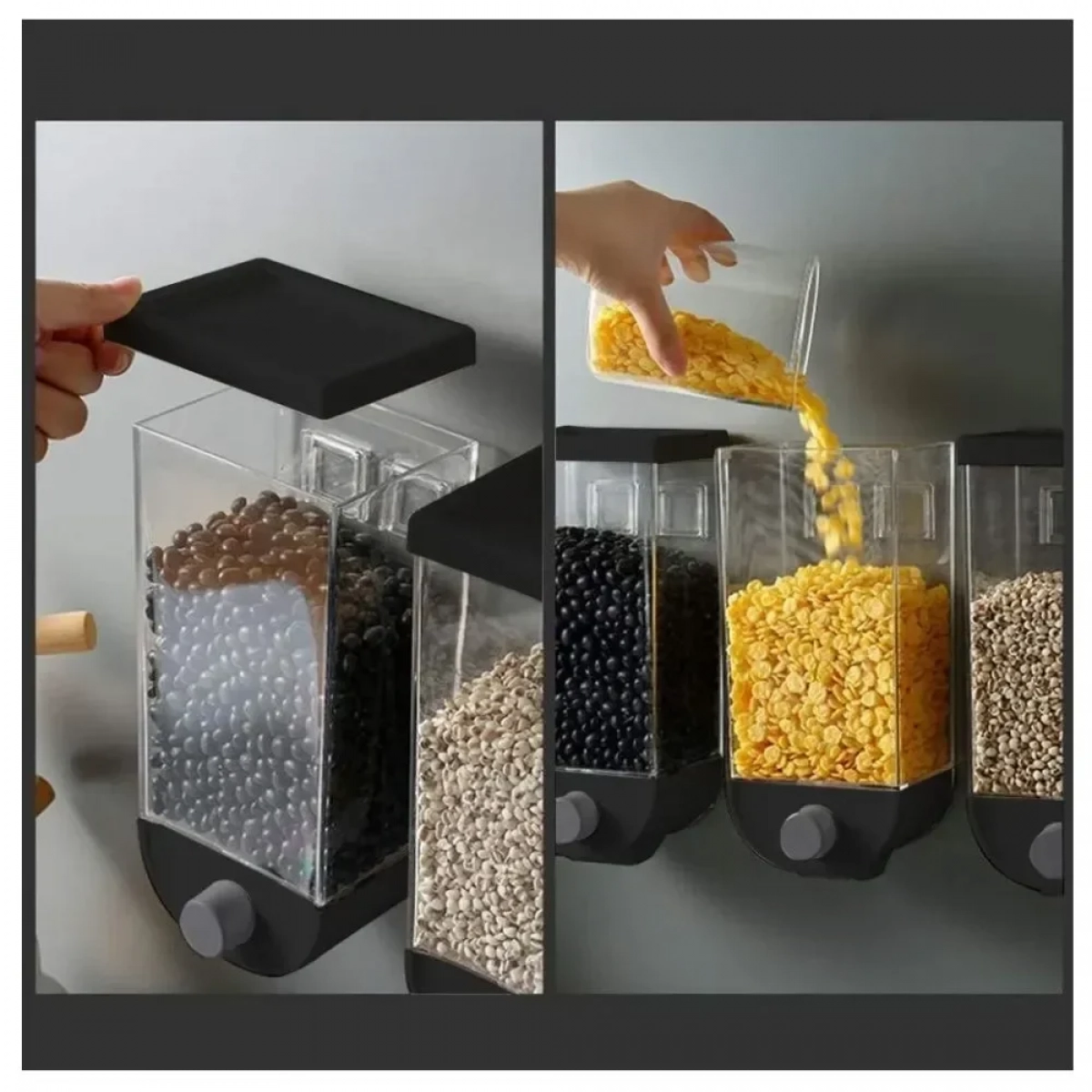 Διανεμητής Δημητριακών με Χωρητικότητα 1.5lt - Μαύρο - Photo5