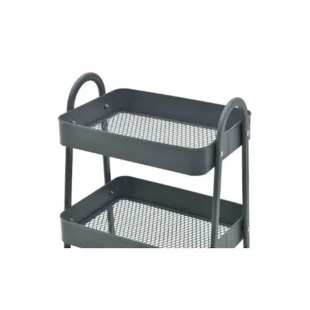 Τρόλει Κουζίνας Μεταλλικό 3 Θέσεων 45x30.5x77cm σε Γκρι Χρώμα 21816
