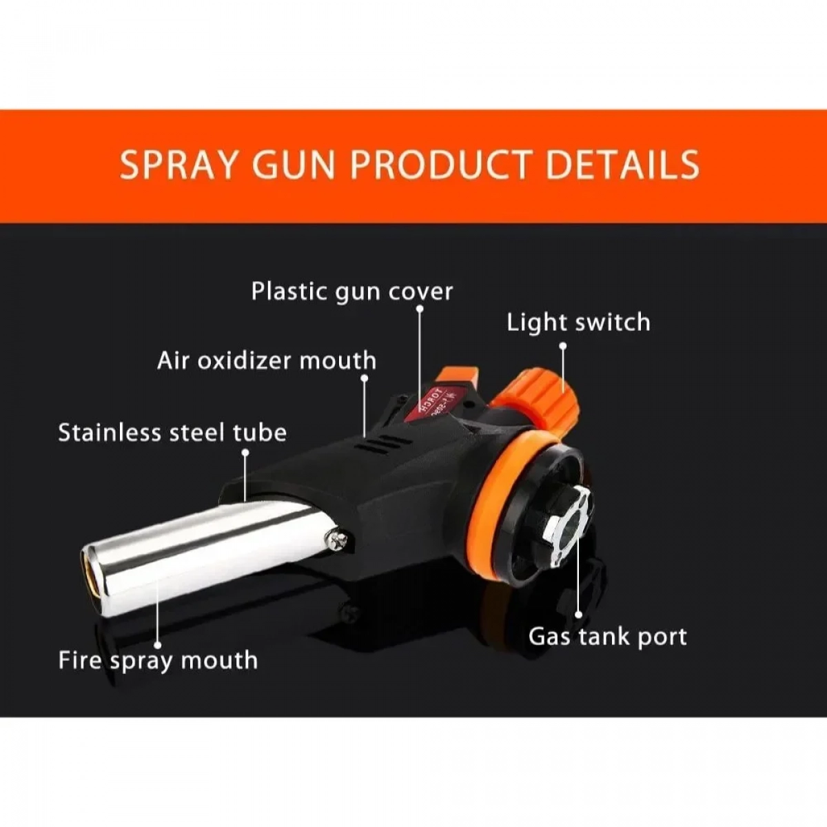 Φλόγιστρο Με Πιεζοηλεκτρική Ανάφλεξη Gas Torch HS-509C