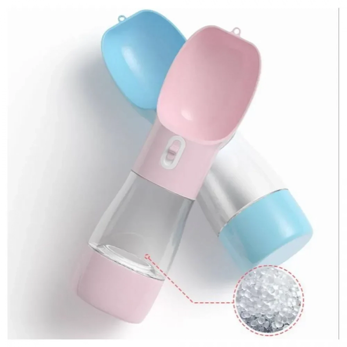 Φορητό Παγούρι Νερού για Σκύλους - Διανομέας Νερού 2 σε 1 με Μπολ, Γκρι - Photo5