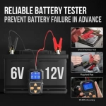 Φορητός ελεγκτής μπαταριών αυτοκινήτου 12V – ψηφιακός αναλυτής διαγνωστικό μπαταριών οχημάτων- Battery Tester Konnwei KW218 - Image 2