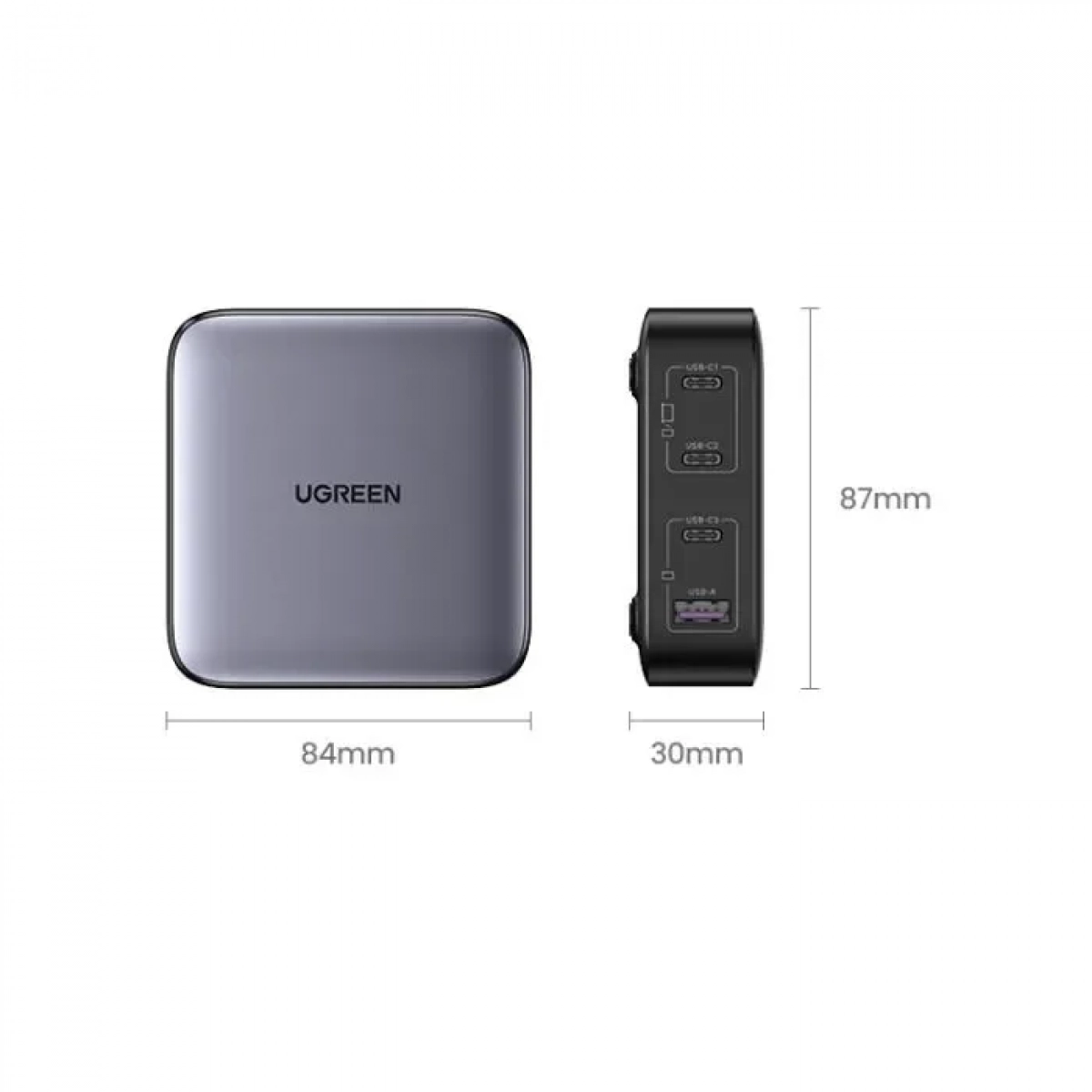 Φορτιστής GaN II UGREEN CD328 100W PDx3 & QC4.0x1 90928