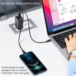 Φορτιστής GaN UGREEN CD244 65W PDx2+QC4.0 15334 Λευκό