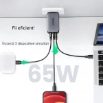 Φορτιστής GaN UGREEN CD244 65W PDx2+QC4.0 15334 Λευκό