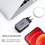 Φορτιστής GaN UGREEN CD244 65W PDx2+QC4.0 15334 Λευκό