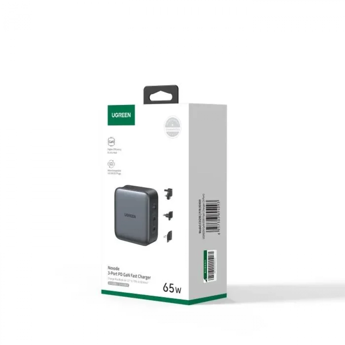 Φορτιστής GaN UGREEN CD296 65W PDx2 & QC4.0x1 90409