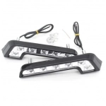 Φώτα ημέρας σχήματος L 6 SMD LED DC 12V λευκό 2τμχ. HW-0242