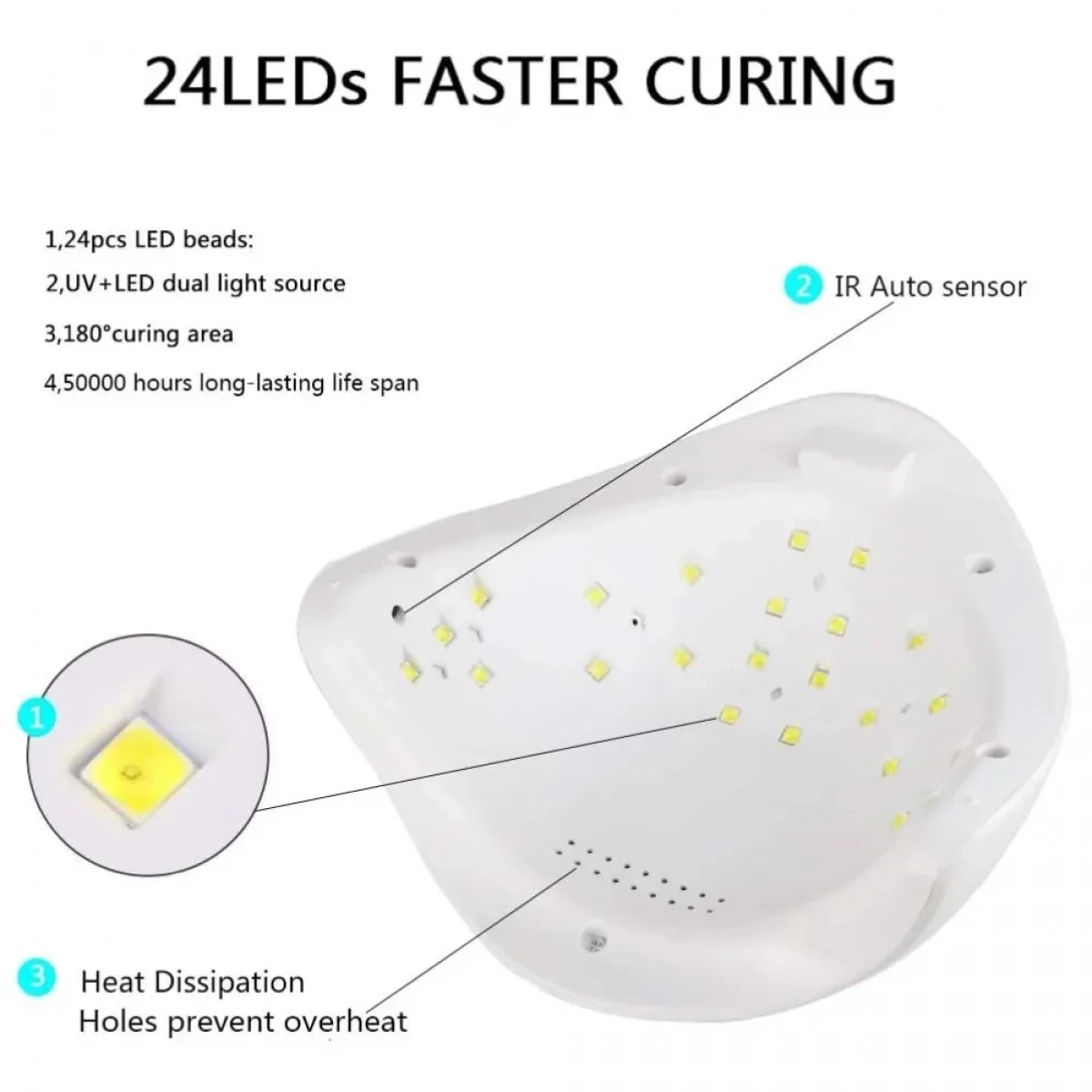 Φουρνάκι Νυχιών SUN 5 48W UV LED - Λευκό - Photo17
