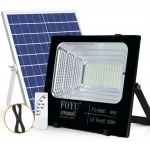 Ηλιακός Προβολέας FOYU Αδιάβροχος 100W με Hλιακό Πάνελ, Τηλεκοντρόλ και Χρονοδιακόπτη FO-8800