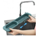 Καλάθι αποστράγγισης νεροχύτη 10.5x36-50x5.5cm 94949 πετρόλ