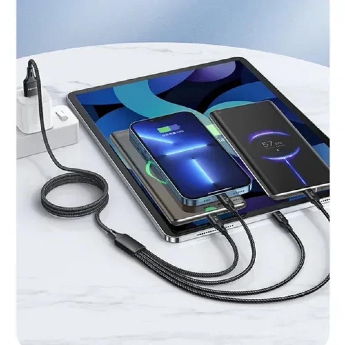 Καλώδιο φόρτισης & data 4in1 Fast Charge CL-129 1.5m AWEI - Image 4