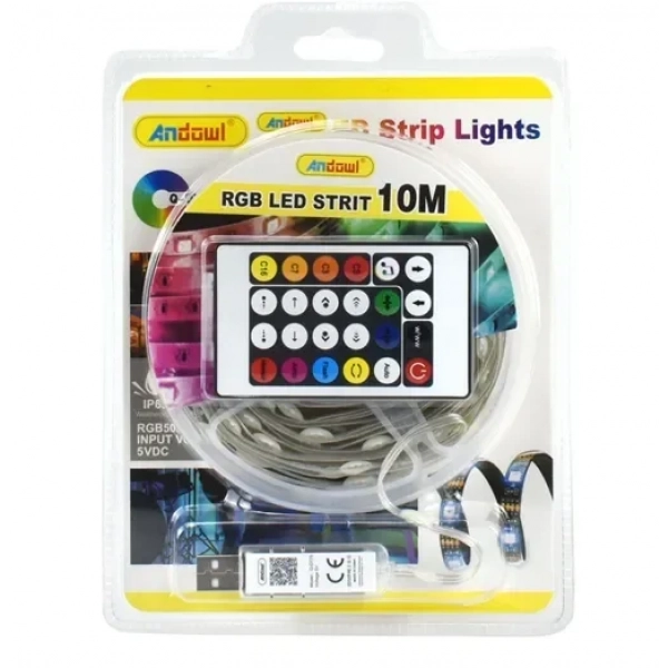 LED ταινία RGB 10m με τηλεχειριστήριο Andowl Q-DT75