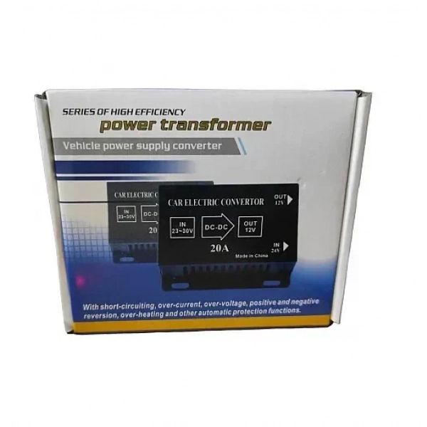 Μετατροπέας ρεύματος φορτηγού 24V DC σε 12V 20A ΕΝΗ-20Α