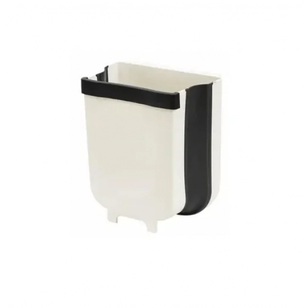 Πλαστικός πτυσσόμενος κάδος απορριμάτων για ντουλάπι 25x28.5x17.5cm 94951 λευκό