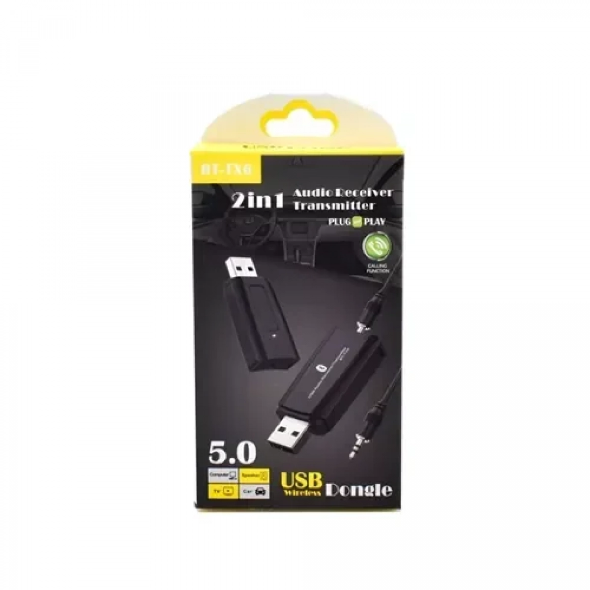 Plug & Play ασύρματος Bluetooth αναμεταδότης ήχου USB ΟΕΜ ΒΤ-TX6 – μαύρο - Image 4