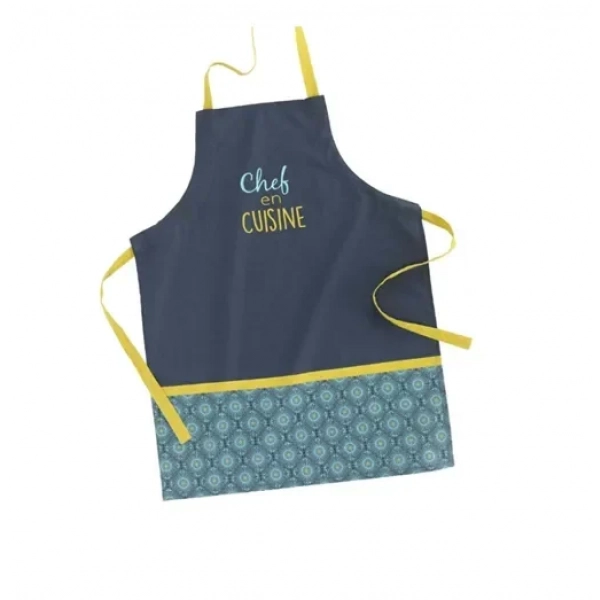 Ποδιά κουζίνας Chef En Cuisine 100% cotton μπλε