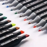 Σετ 36 Τεμαχίων Ανεξίτηλοι Μαρκαδόροι Ζωγραφικής Με διπλή Μύτη Και Βαλιτσάκι Μεταφοράς