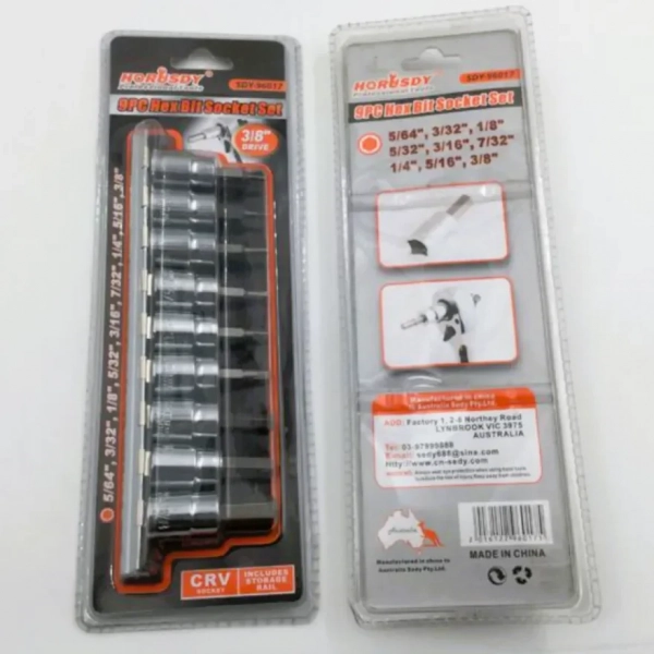 Σετ Καρυδάκια Με Μύτη Allen 9τμχ 3/8″ Horusdy SDY-96017