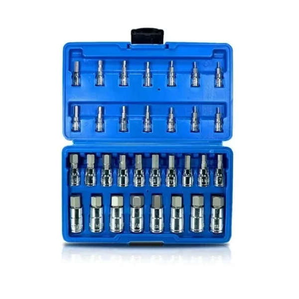 Σετ μύτες & καρυδάκια Allen 1/4" 3/8" 1/2" 32 τεμάχια με θήκη μεταφοράς