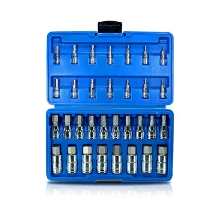 Σετ μύτες & καρυδάκια Allen 1/4" 3/8" 1/2" 32 τεμάχια με θήκη μεταφοράς