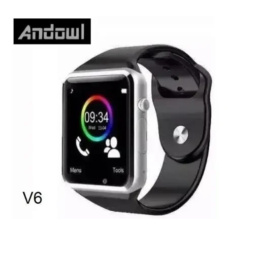 Smartwatch Με Bluetooth Και Παλμογράφο Andowl V6 Μαύρο