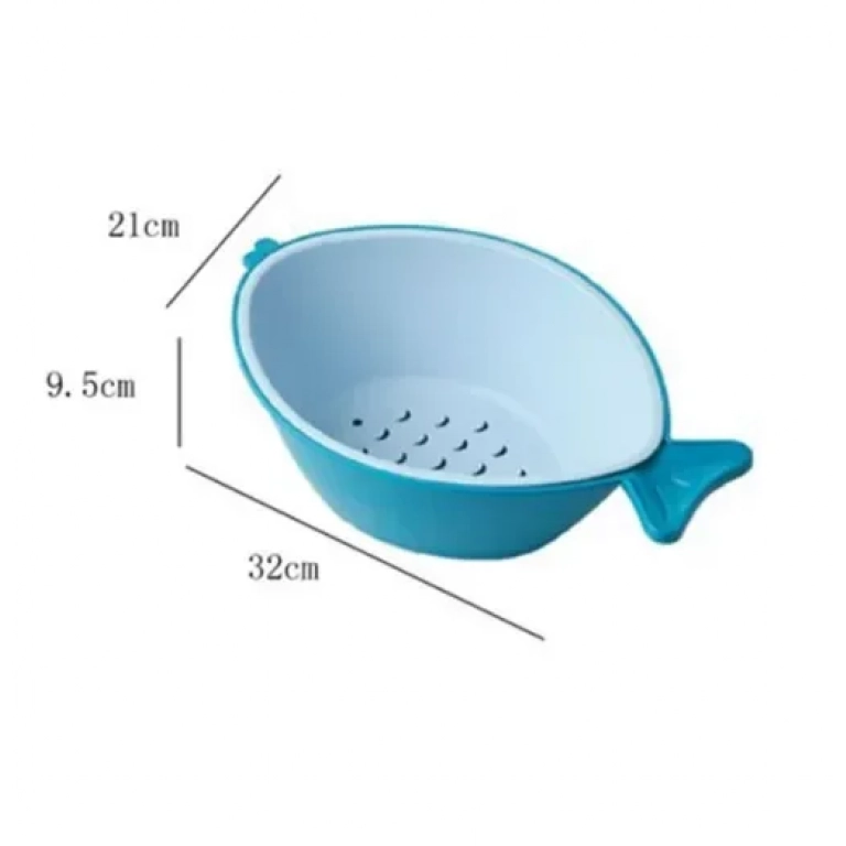 Σουρωτήρι διπλό 21x9.5x32cm 94963 μπλε