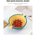 Διπλό Σουρωτήρι Κουζίνας 30x26x12.5cm – Πετρόλ – Μπλε - Image 3