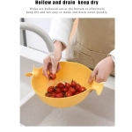 Διπλό Σουρωτήρι Κουζίνας 30x26x12.5cm – Πετρόλ – Μπλε - Image 4